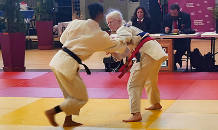 Carla Fitaly-Judeaux (Judo Club du Haut Bugey) s'impose sur le Tournoi de France para judo (Photo : Judo Club du Haut Bugey / Facebook)
