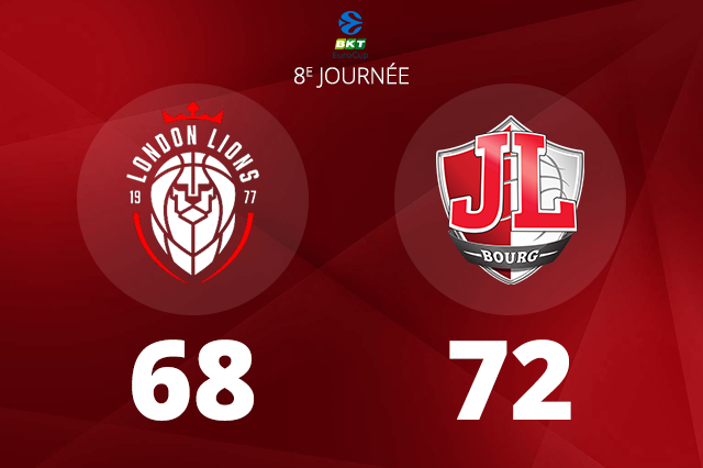 La JL Bourg l'emporte contre les London Lions en EuroCup