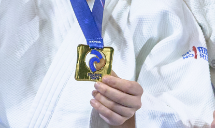 Antoine Bourgeois (Bresse Saône Judo) est sacré Champion de France chez les minimes (Photo : T. Albisetti / France Judo)
