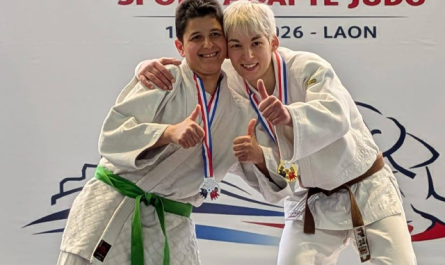 Licenciée du Judo Club du Haut Bugey, Cindy Di Gregorio (à droite) est sacrée championne de France (Photo : Judo Club du Haut-Bugey / Facebook)