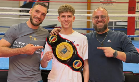 Raphaël Longefay, du Cacciatore Boxing Club, est sacré champion de France junior dans le Morbihan (Photo : @cacciatore_boxing_club / Instagram)