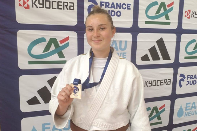 Clémence Nigay (AS Lagnieu) a été sacrée vice-championne de France ce week-en à Ceyrat (Photo : As judo Lagnieu / Facebook)